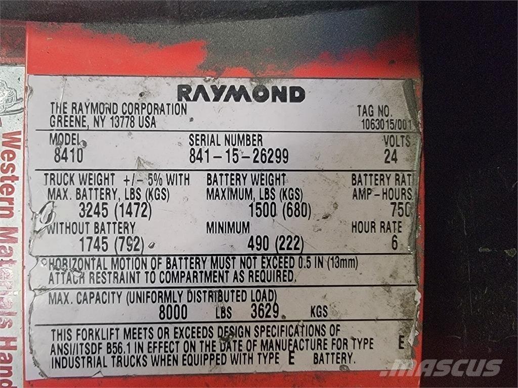 Raymond 8410 Entreprenad - Övrigt