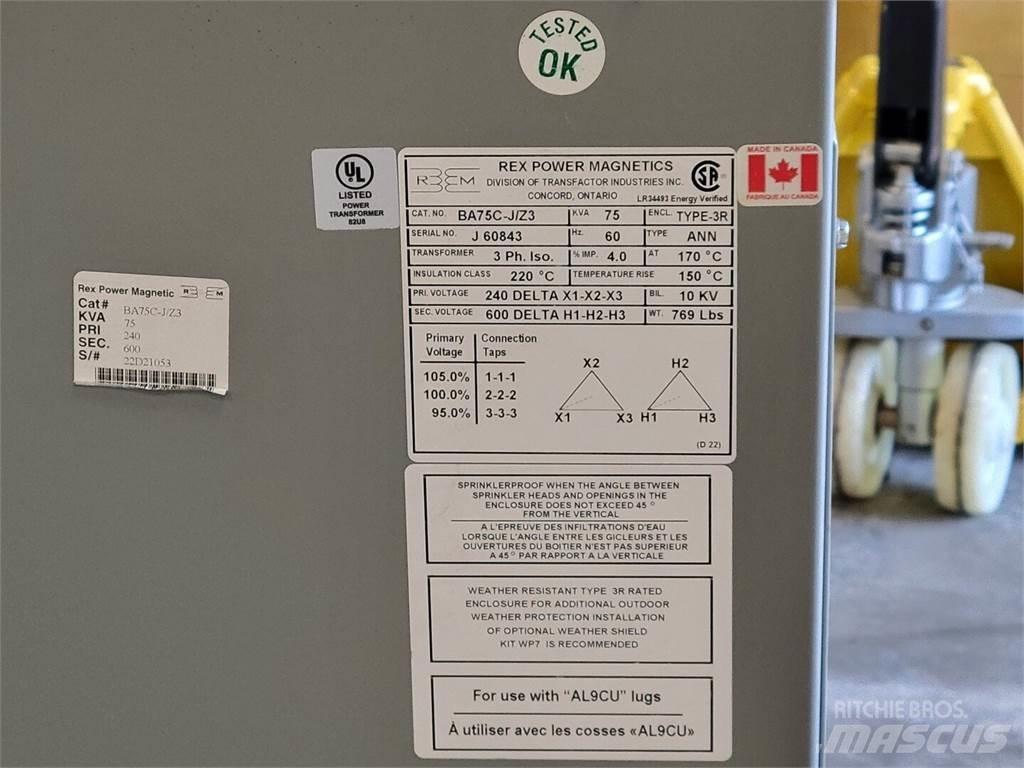REX BA75C-J/Z3 Entreprenad - Övrigt