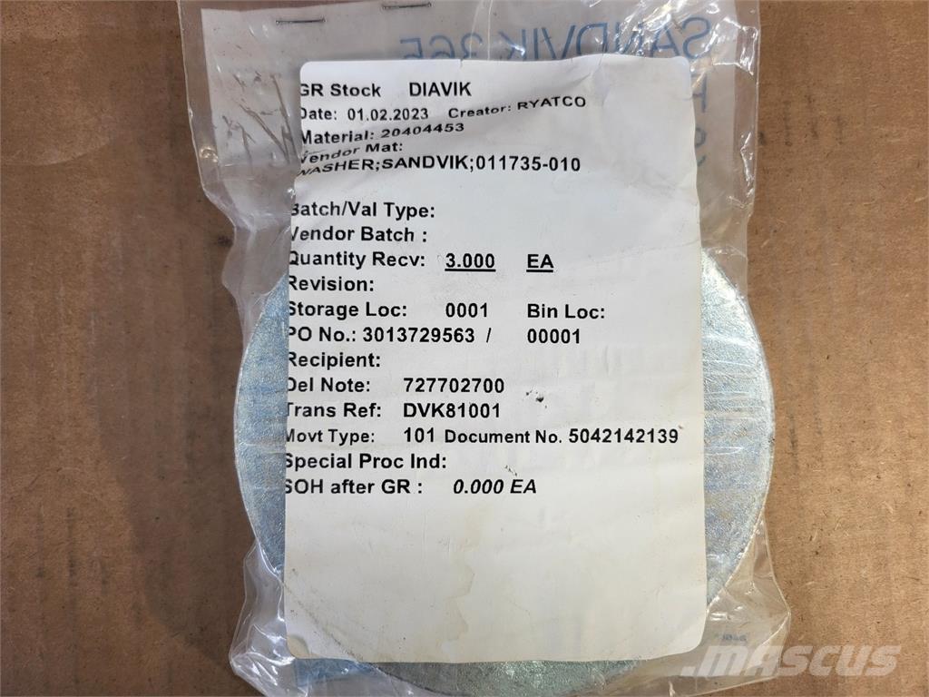 Sandvik 011735-010 Entreprenad - Övrigt