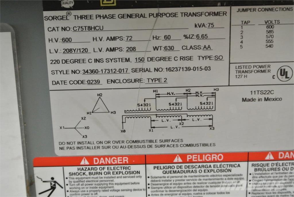  SQUARE D C75T8HCU Entreprenad - Övrigt