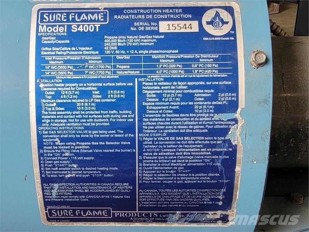  SURE FLAME S400T Uppvärmnings- och tjältiningsutrustning