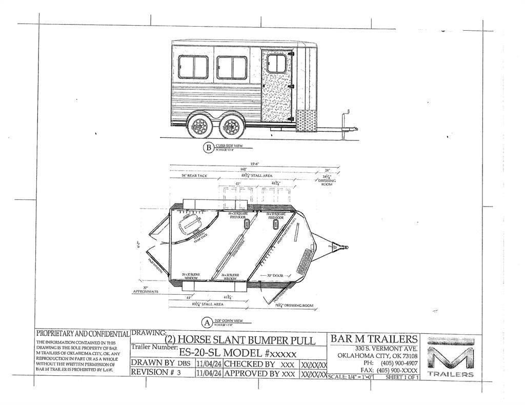 BAR-M ES720SL Djurtransportsläp