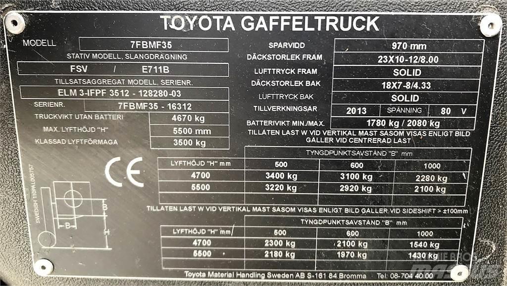 Toyota 7BMF35 Övriga motviktstruckar