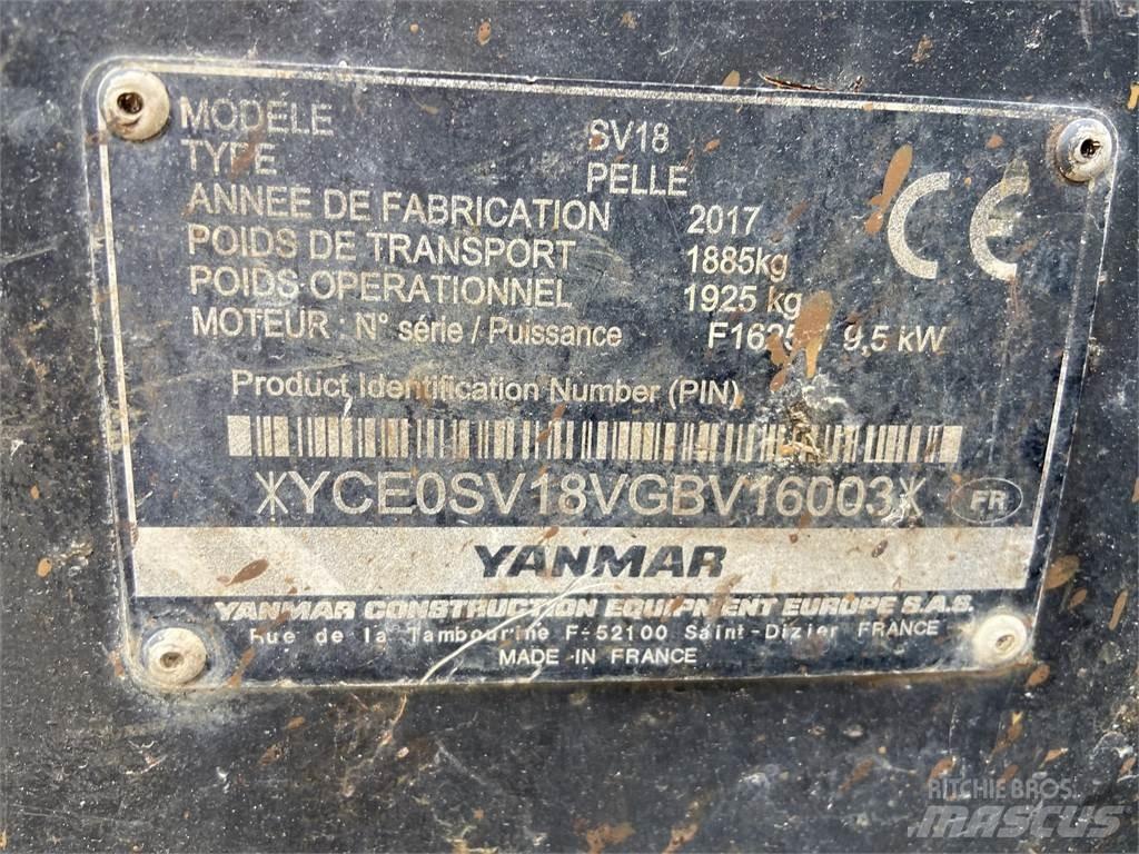 Yanmar SV18 Minigrävare < 7t