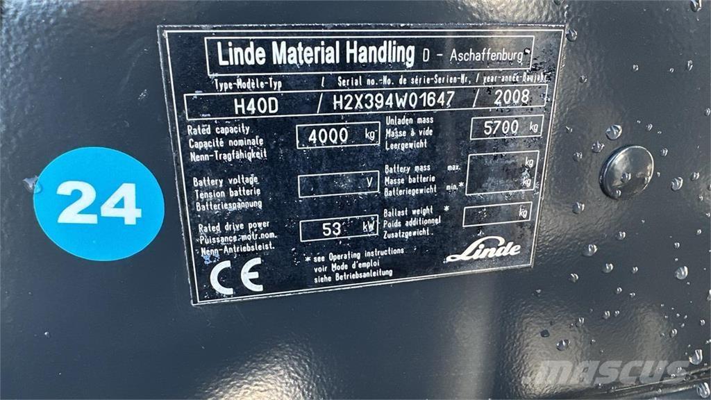 Linde H40D Dieselmotviktstruckar