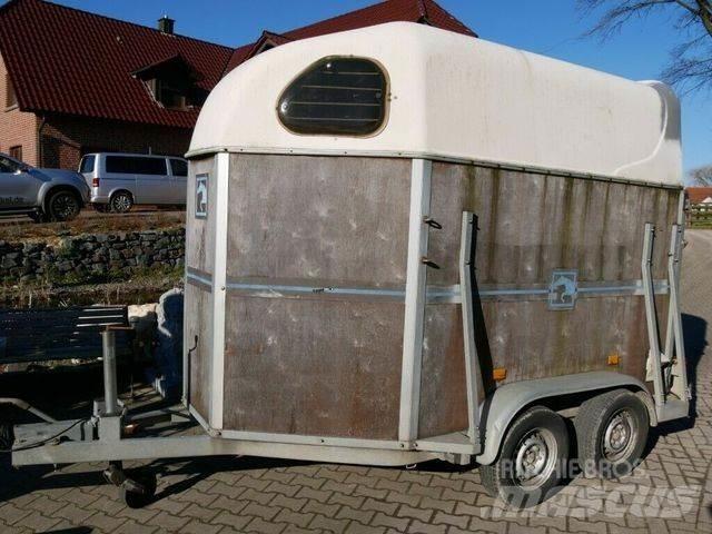  Holz Poly 2 Pferde Djurtransportsläp