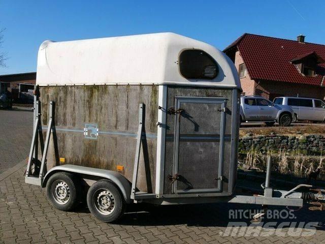  Holz Poly 2 Pferde Djurtransportsläp