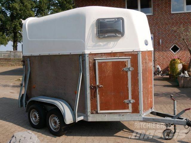  Holz Poly 2 Pferde Djurtransportsläp