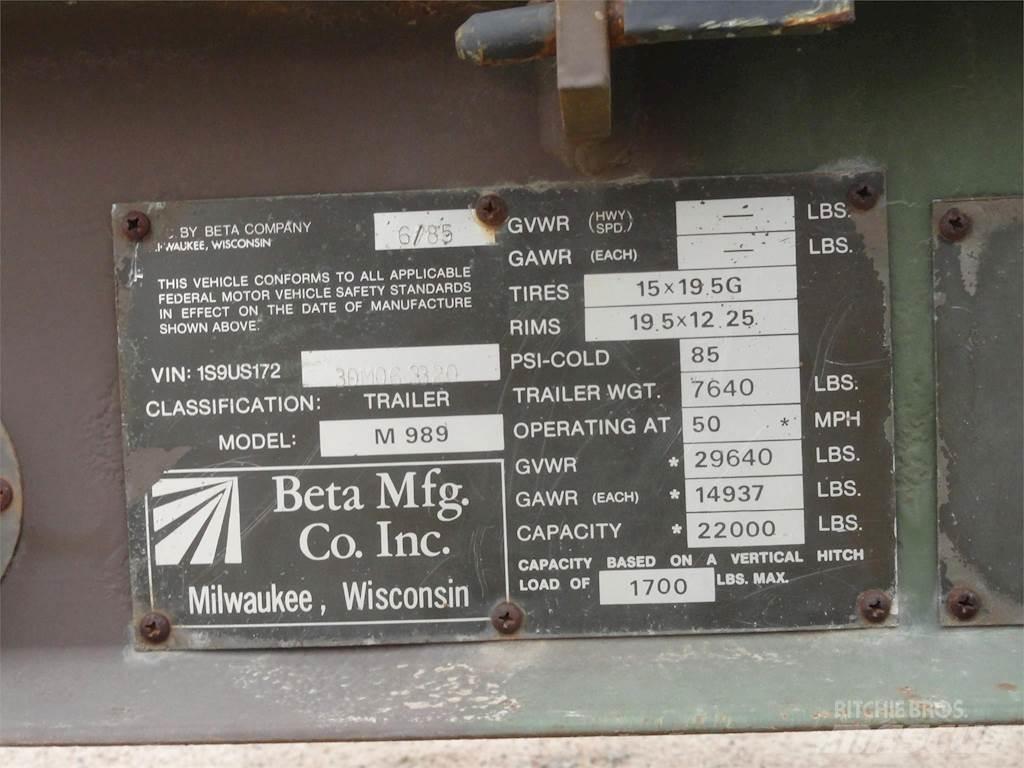 Beta M989 Övriga släp