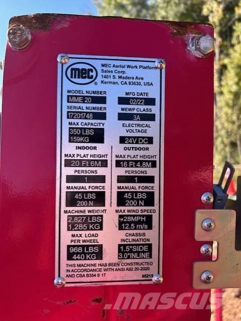 MEC 20 Hängande byggnadsställningar