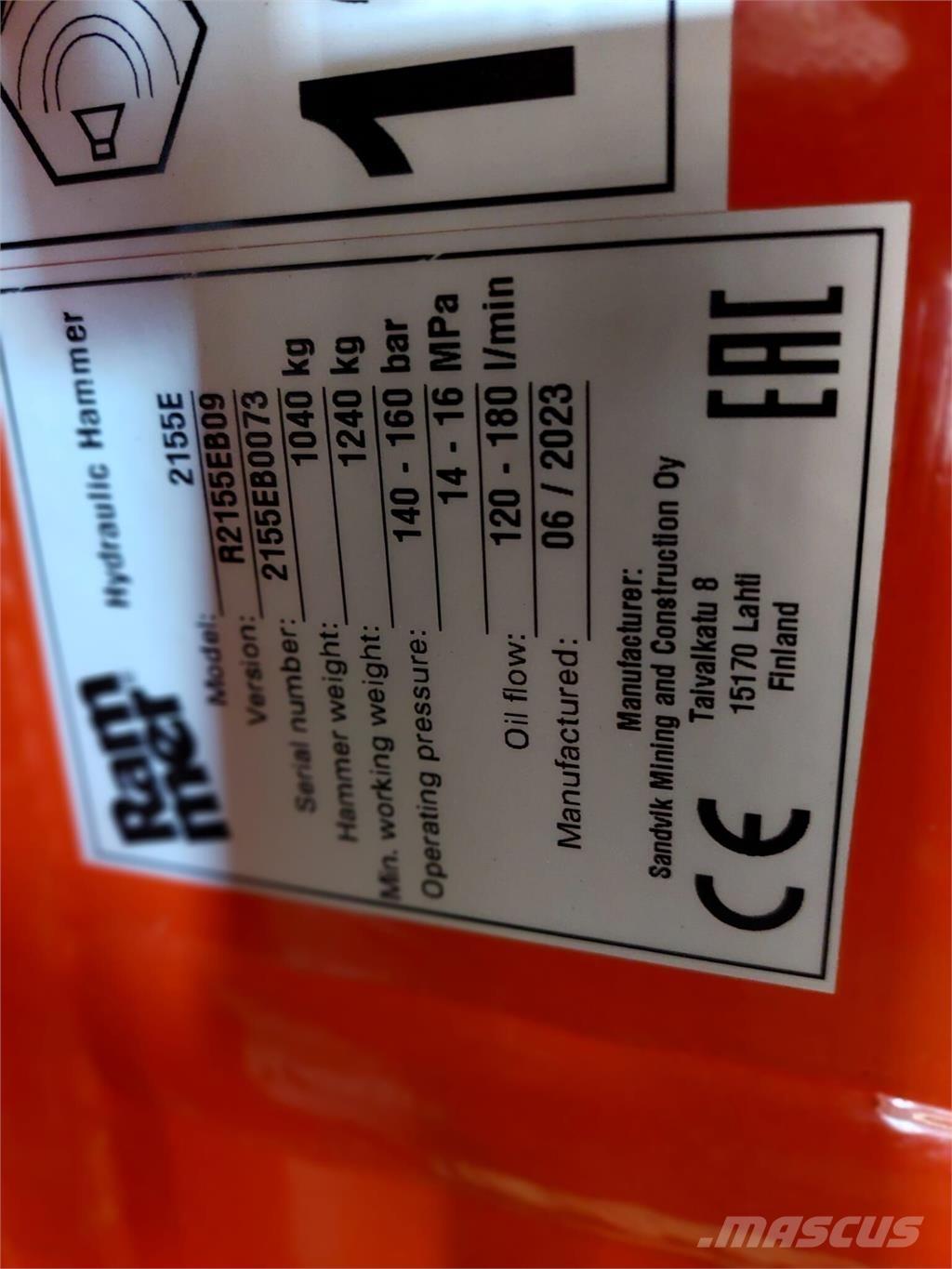 Rammer 2155E Entreprenad - Övrigt