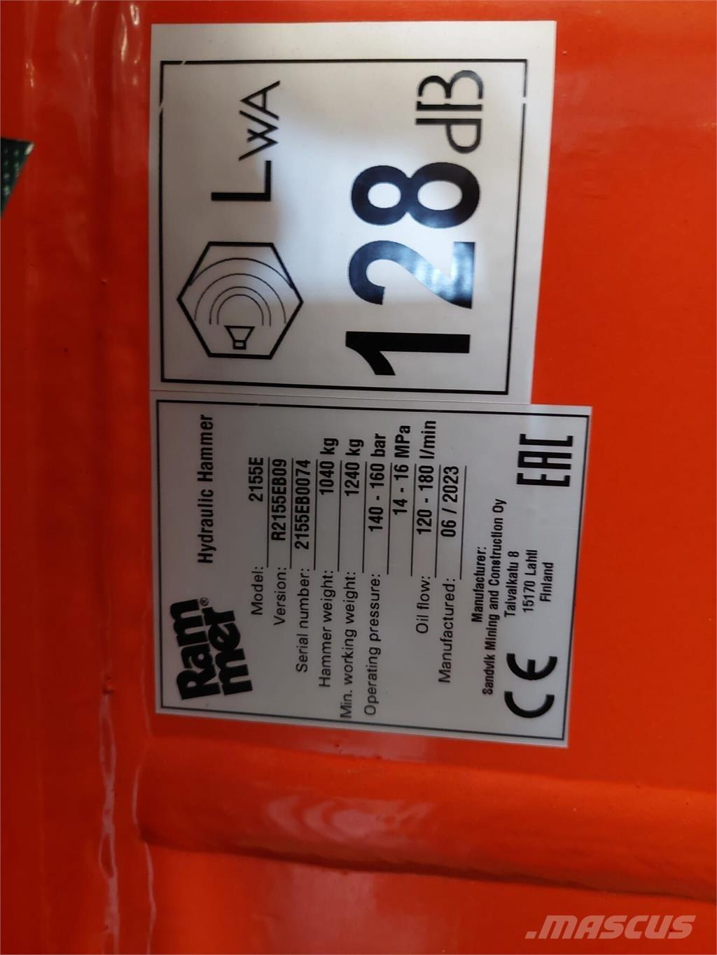 Rammer 2155E Entreprenad - Övrigt
