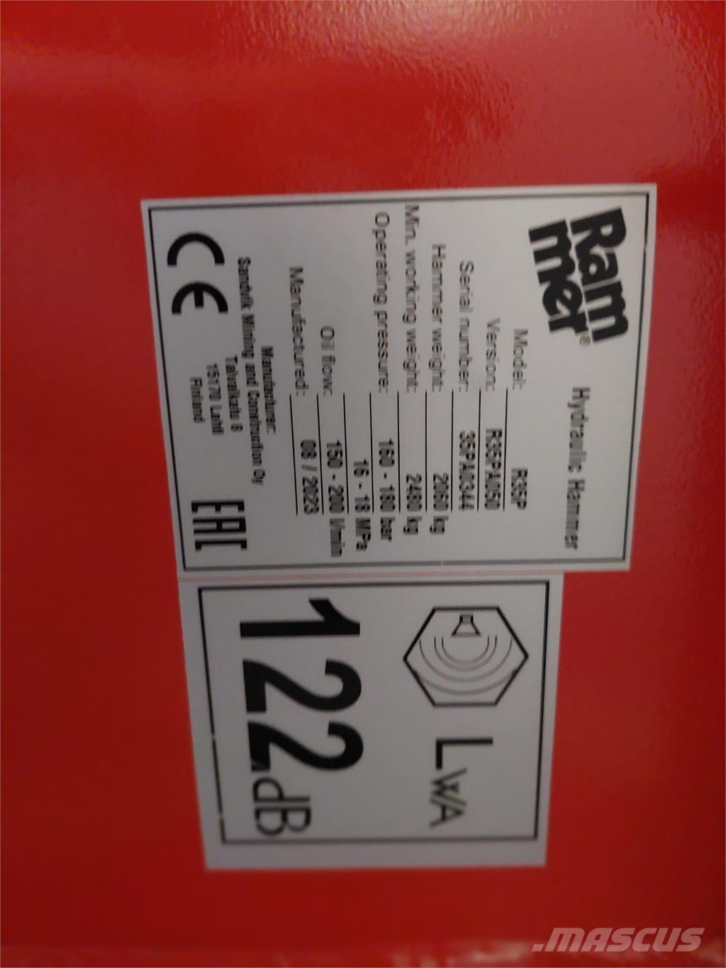 Rammer R35P Entreprenad - Övrigt