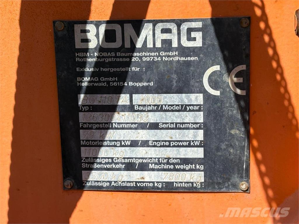 Bomag BG 110 TA Väghyvlar
