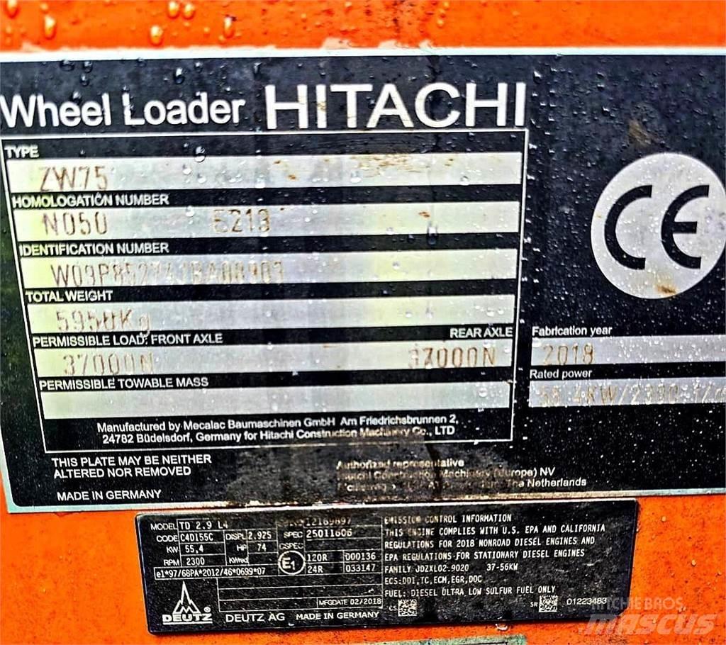 Hitachi ZW75 Minilastare