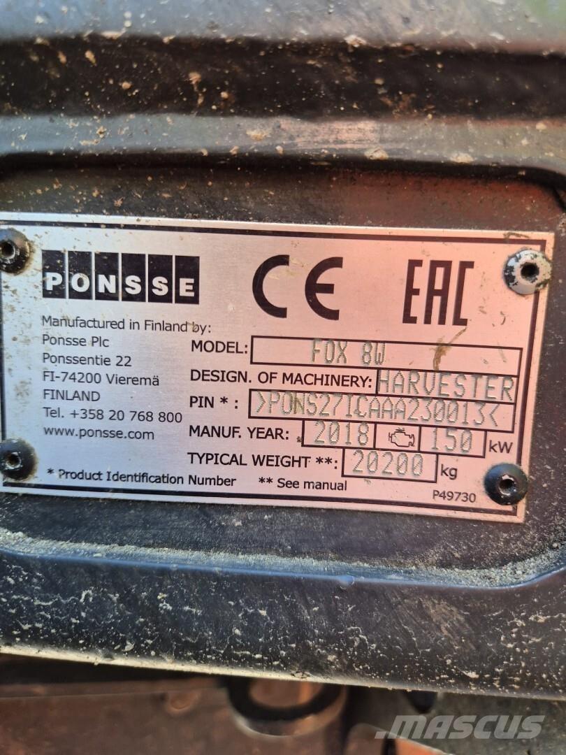 Ponsse Fox 8W Skördare