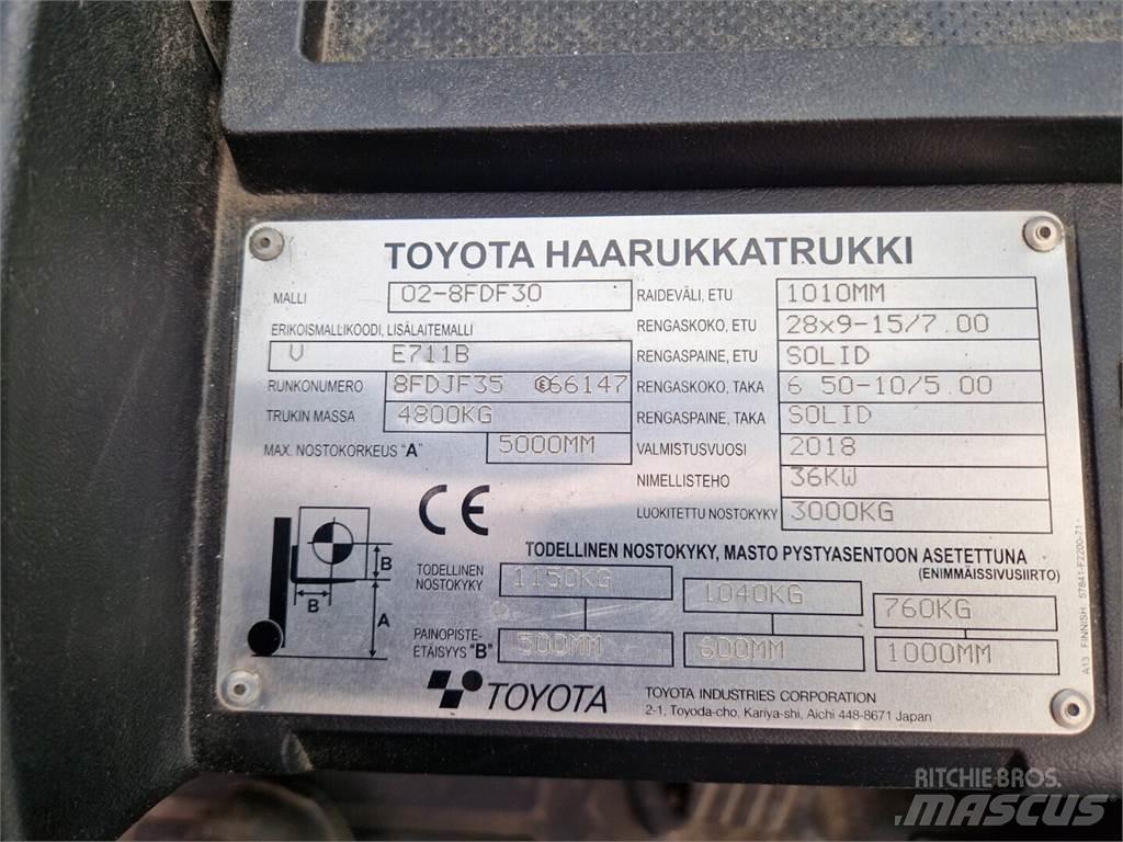 Toyota 02-8FDF30 Dieselmotviktstruckar
