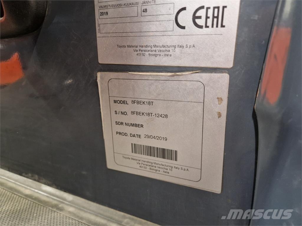 Toyota 8FBEK18T Elmotviktstruckar