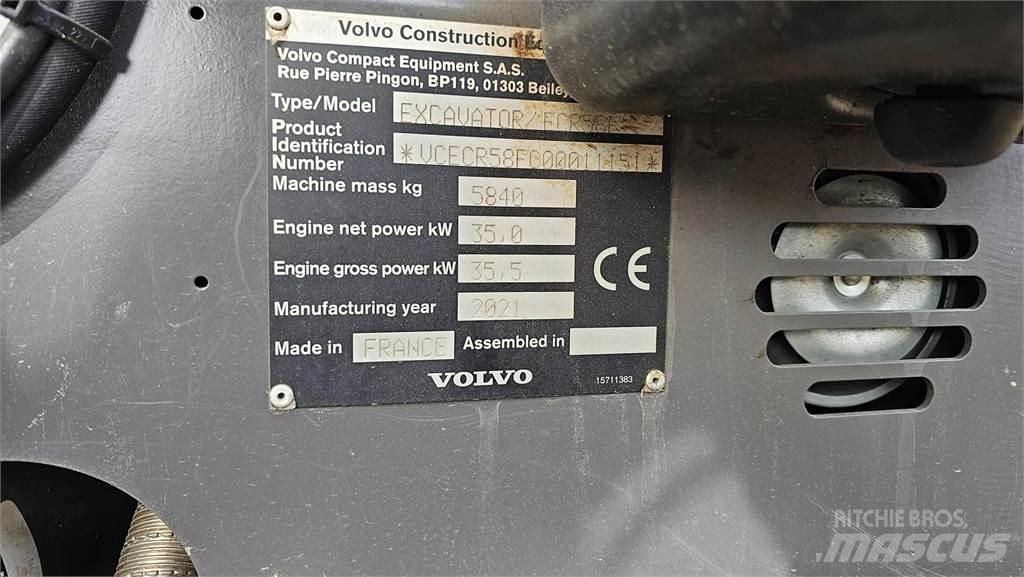 Volvo ECR 58 F Minigrävare < 7t