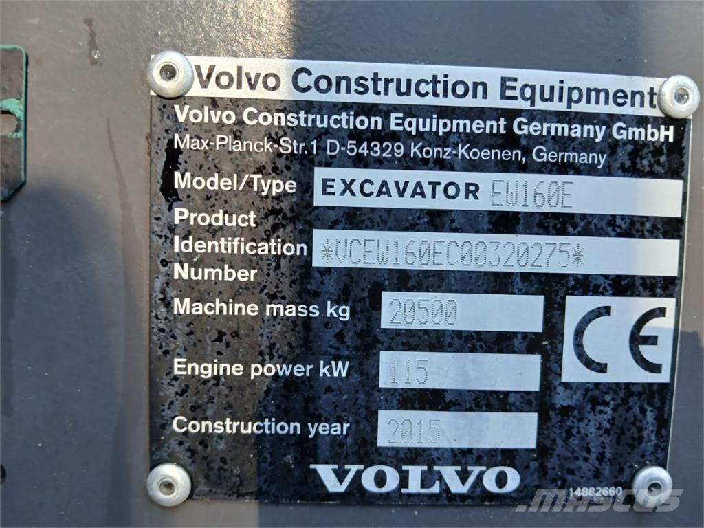 Volvo EW 160 E Hjulgrävare