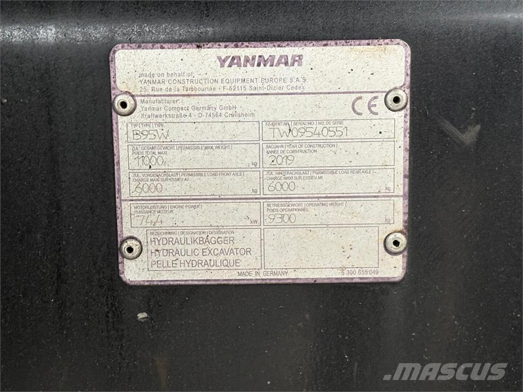 Yanmar B 95 W Hjulgrävare