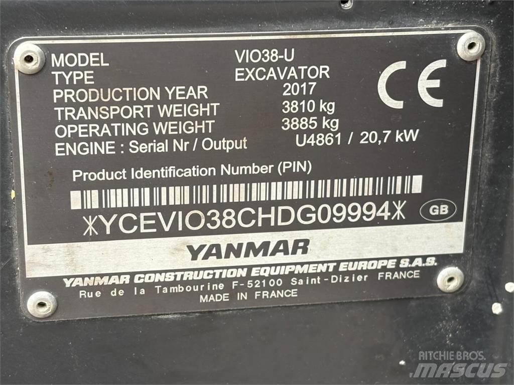 Yanmar VIO 38-U Minigrävare < 7t