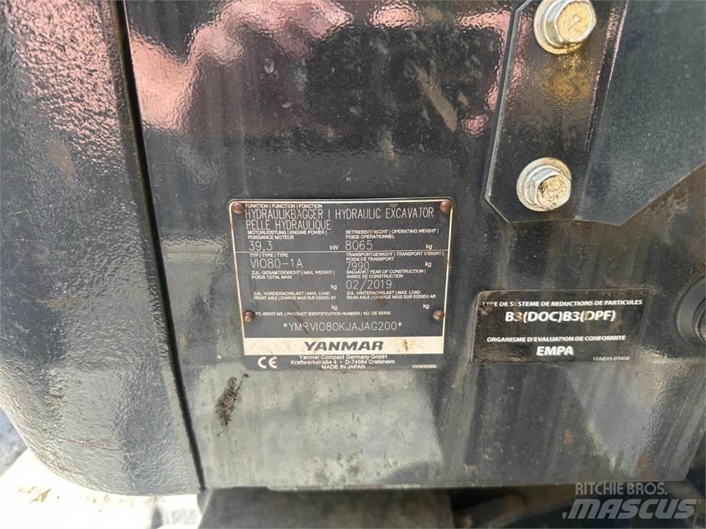 Yanmar Vio 80-1A Midigrävmaskiner 7t - 12t