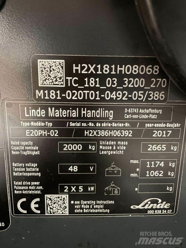 Linde E20PH-02-386 Elmotviktstruckar
