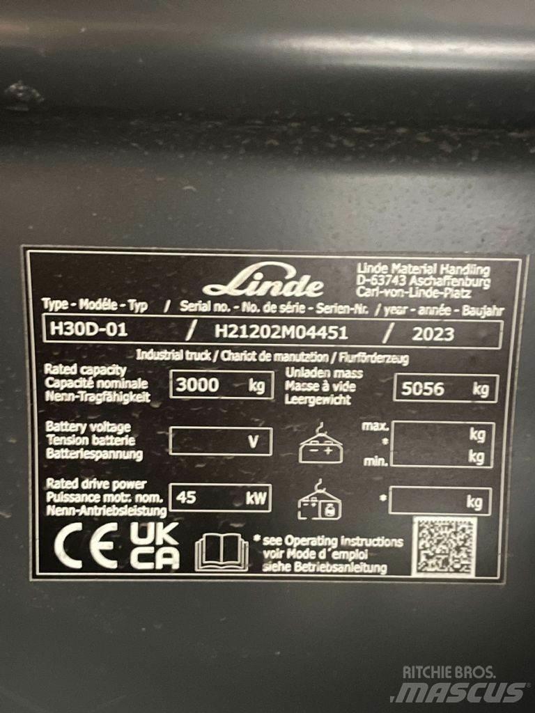 Linde H30D-01-1202 Dieselmotviktstruckar