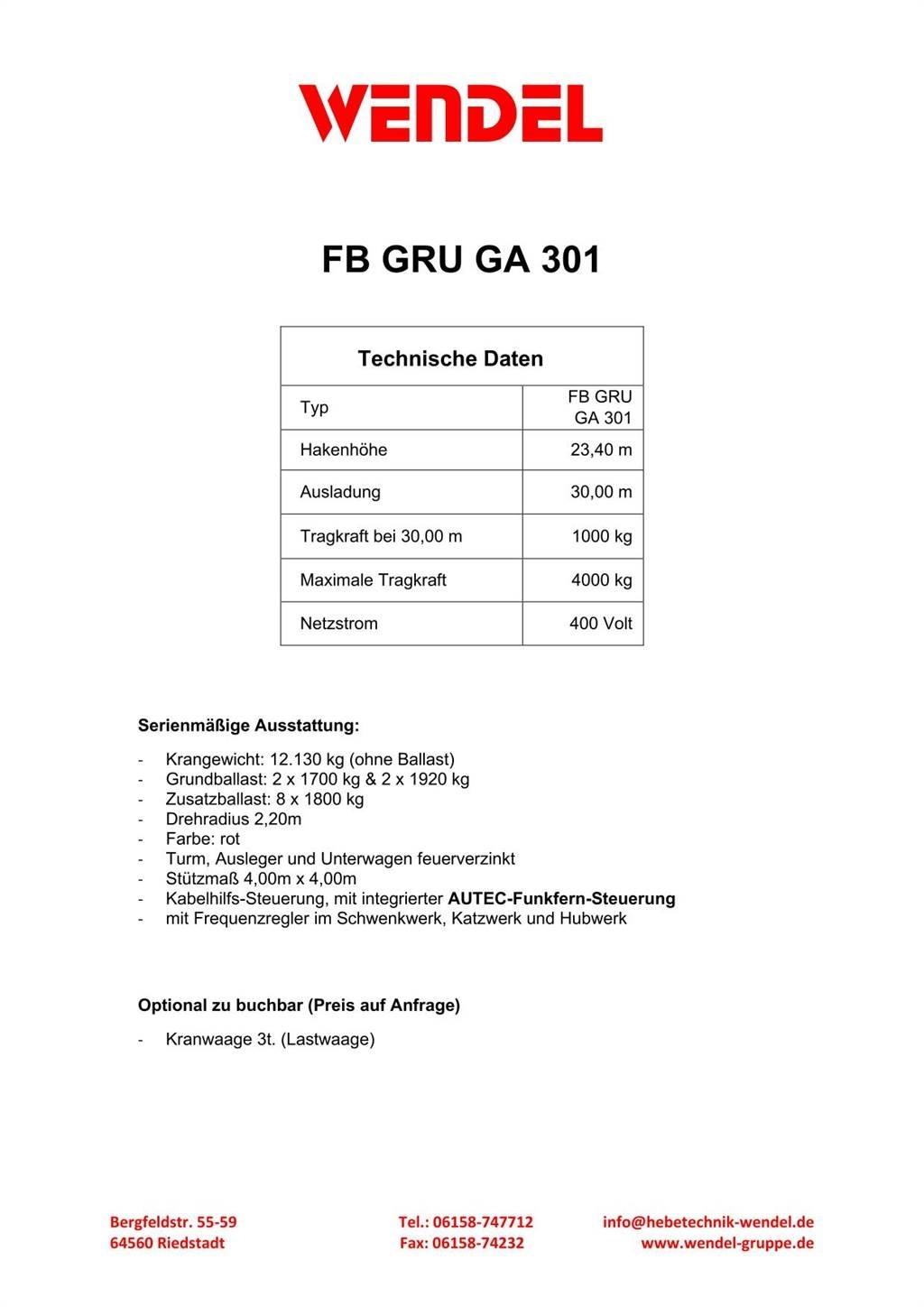 FB GRU GA 301 Byggkranar