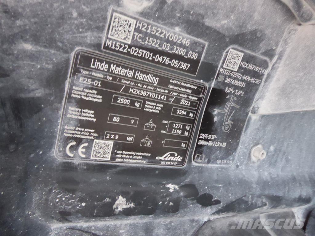 Linde E25-01 Elmotviktstruckar