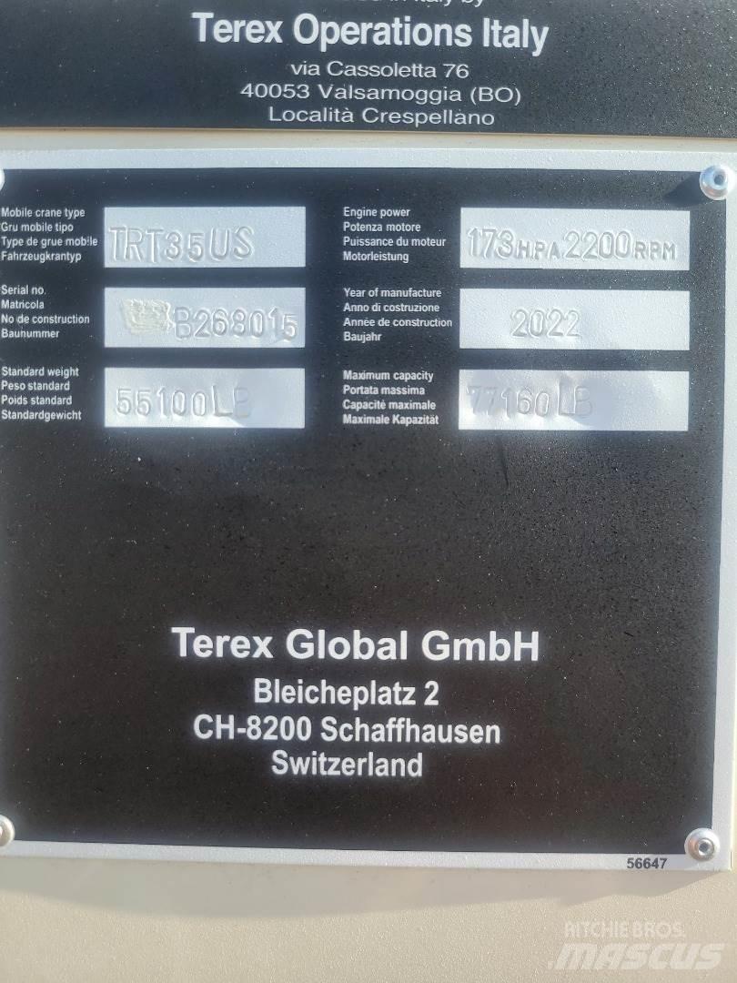 Terex TRT35 Terrängkranar (Grov terräng)