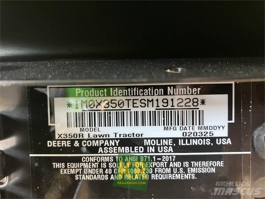 John Deere X350R Åkgräsklippare