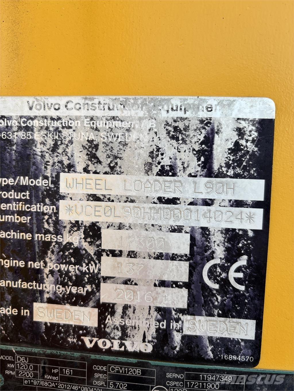 Volvo L90H Hjullastare