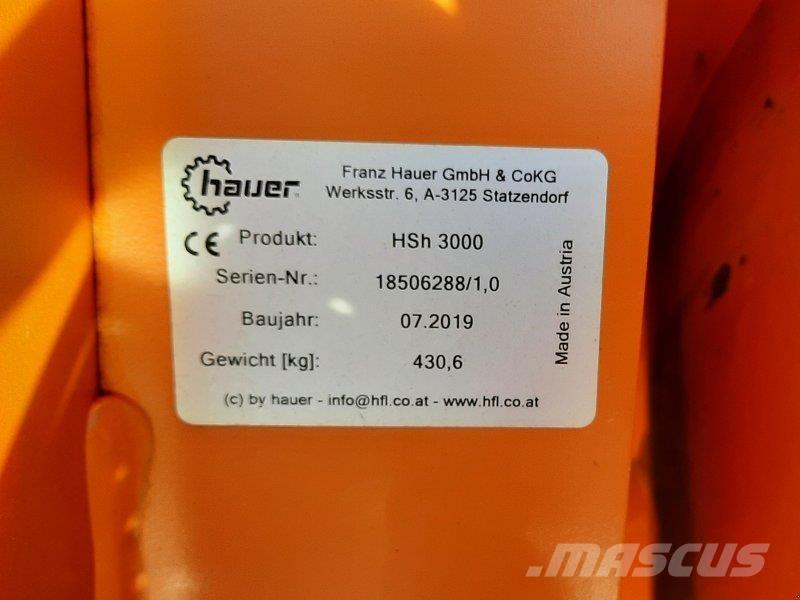 Hauer HSH 3000 Snöblad och plogar