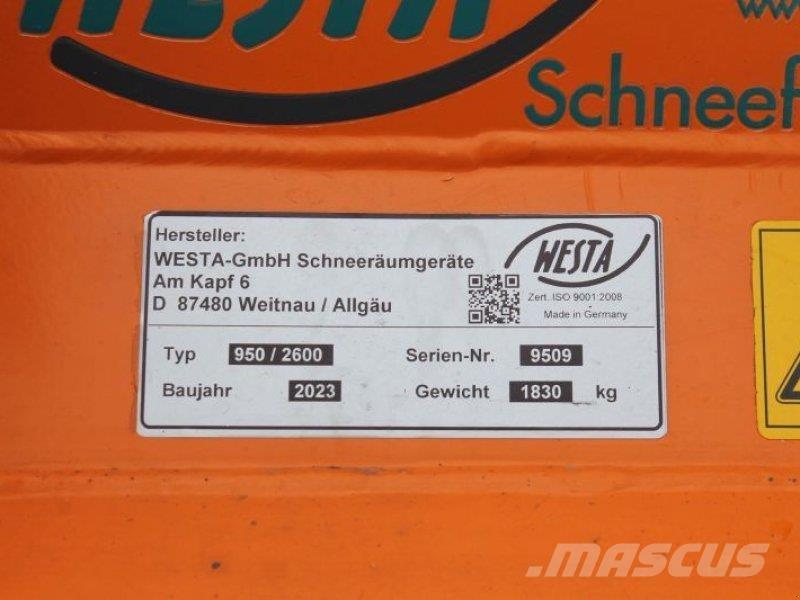  WESTA 950/2600 Snöslungor och -fräsar