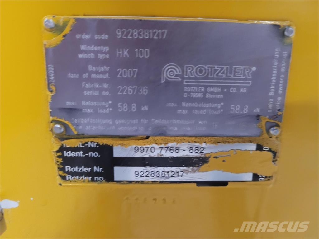 Faun HK 100 winch Kranar, delar och tillbehör