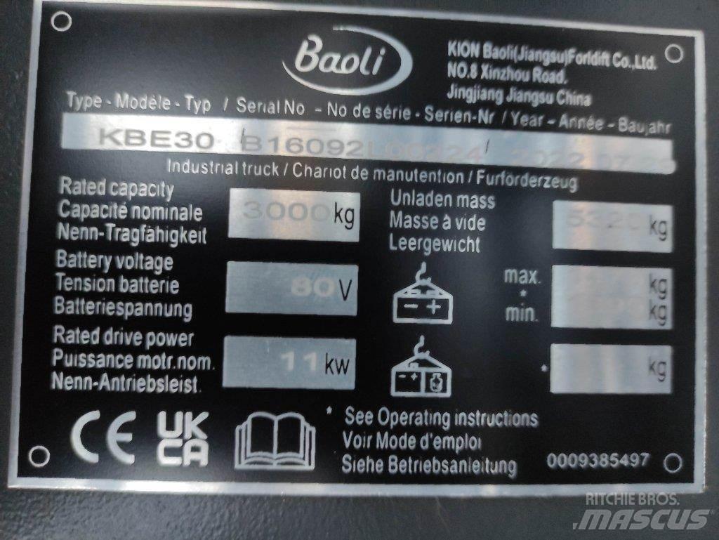 Baoli KBE30 Elmotviktstruckar