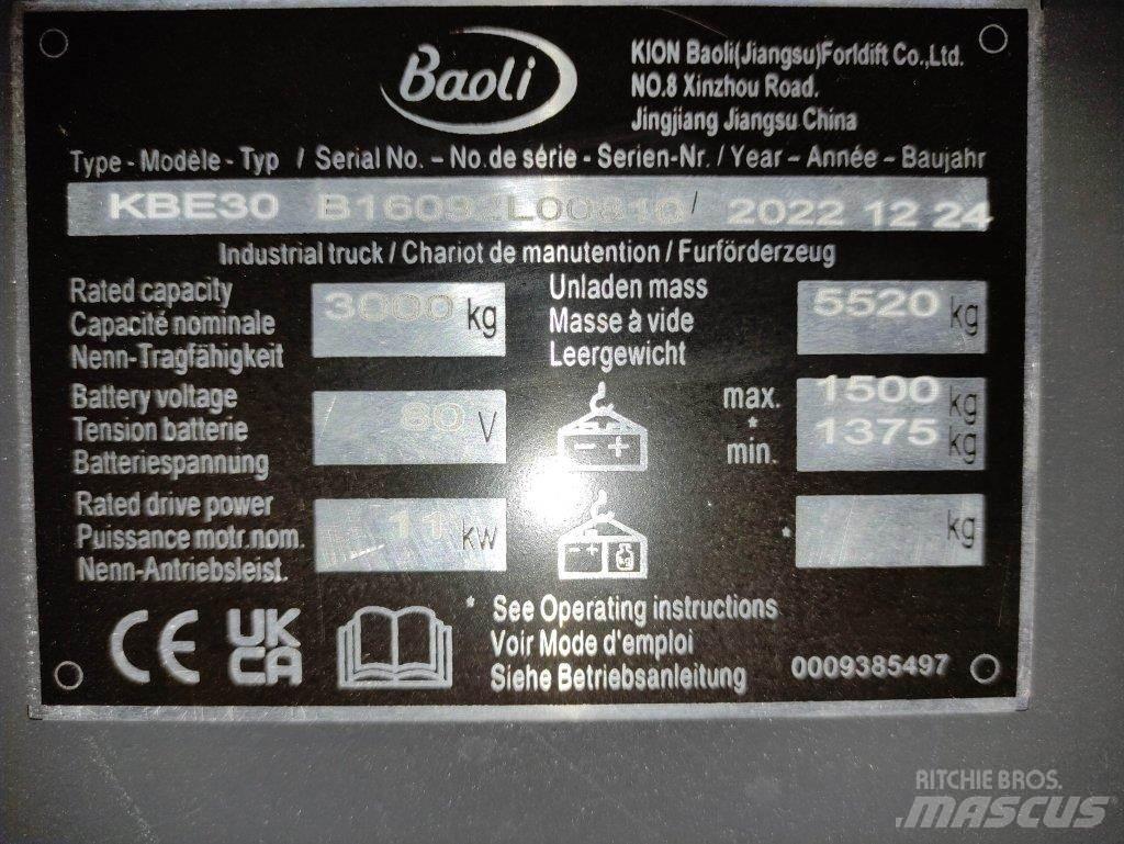 Baoli KBE30 Elmotviktstruckar