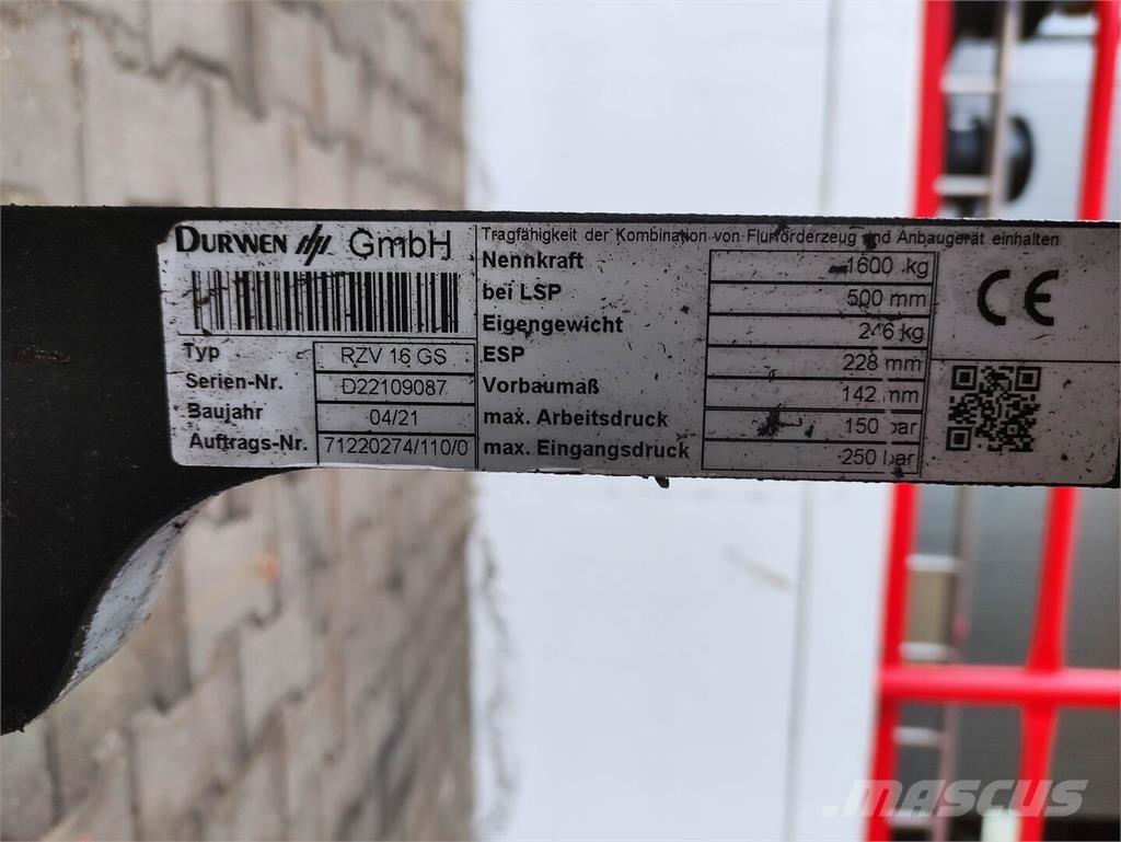 Durwen RZV 16 GS Materialhantering - Övriga