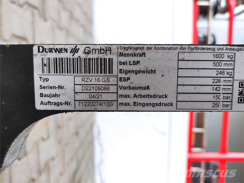 Durwen RZV 16 GS Materialhantering - Övriga