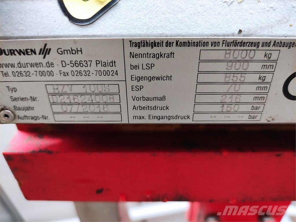 Durwen RZV100S Materialhantering - Övriga