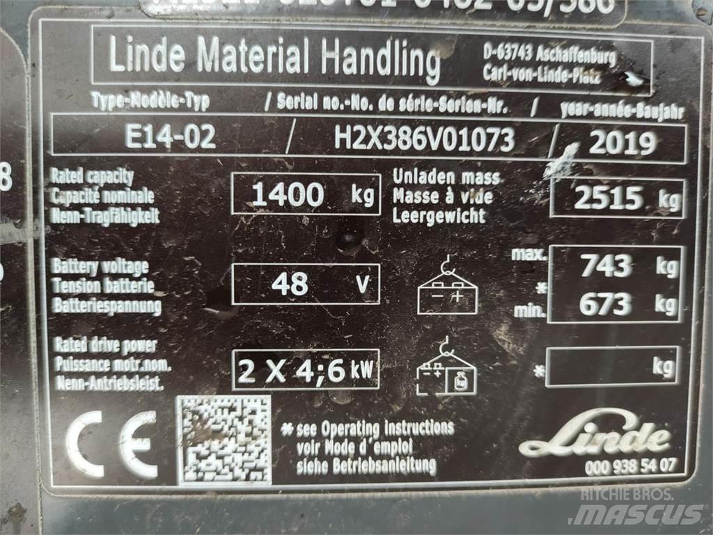 Linde E14-02-386-EVO Elmotviktstruckar