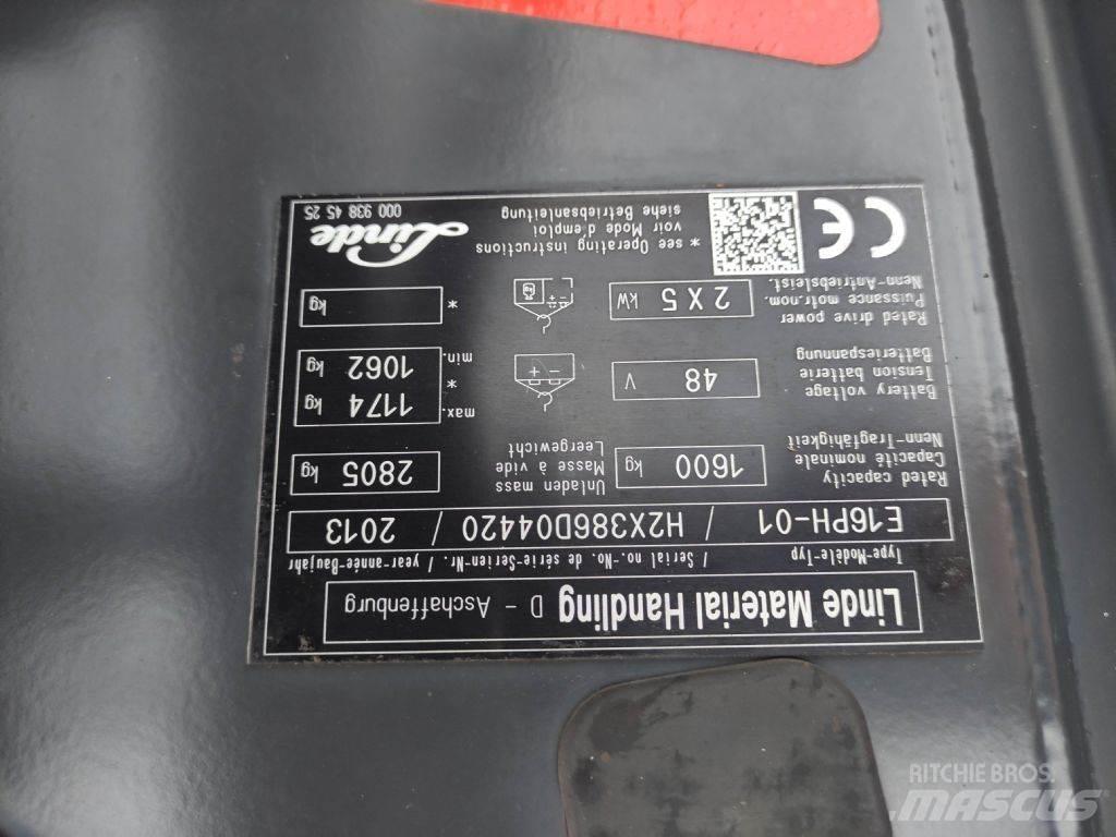 Linde E16PH-01-386 Elmotviktstruckar