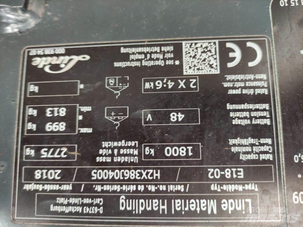 Linde E18-02-386 EVO Elmotviktstruckar