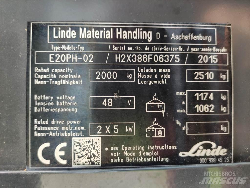 Linde E20-PH-02 Elmotviktstruckar