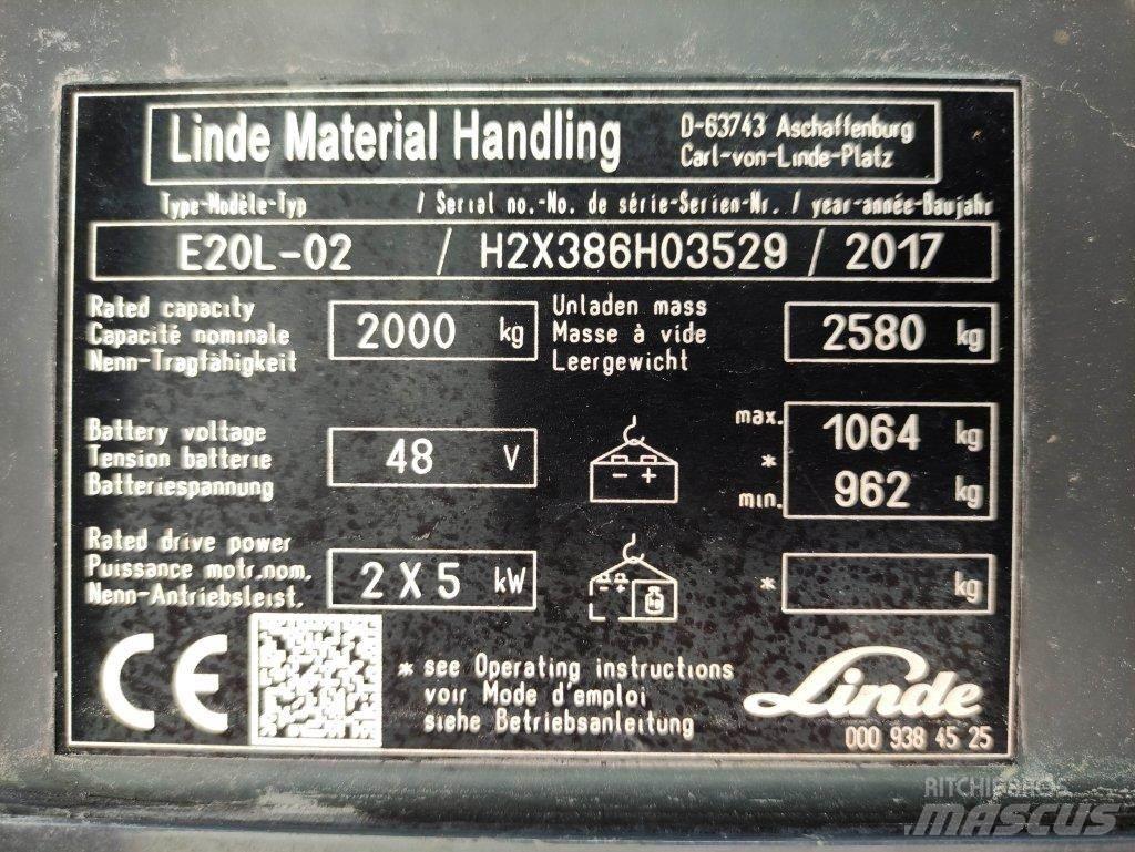 Linde E20L-02-386 Elmotviktstruckar