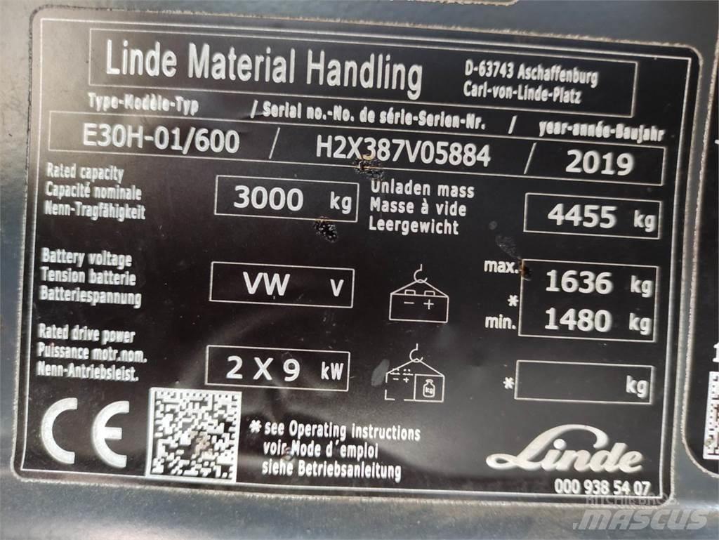 Linde E30H-01/600-387 Elmotviktstruckar