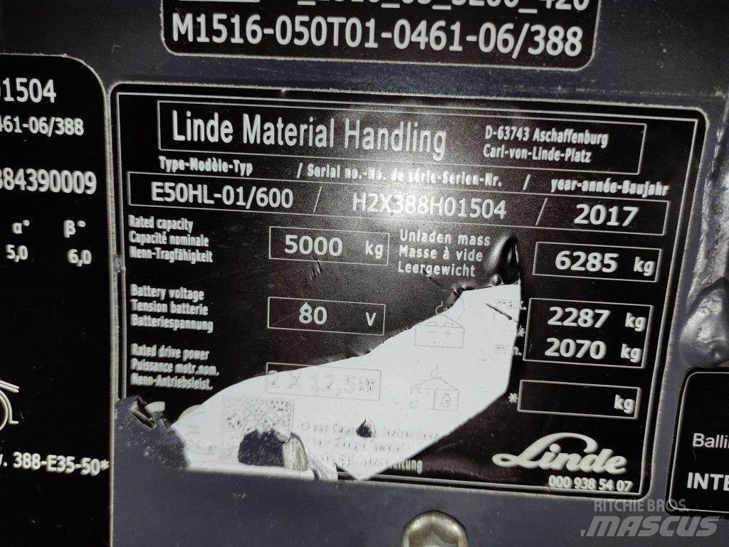 Linde E50HL-01/600-388 Elmotviktstruckar