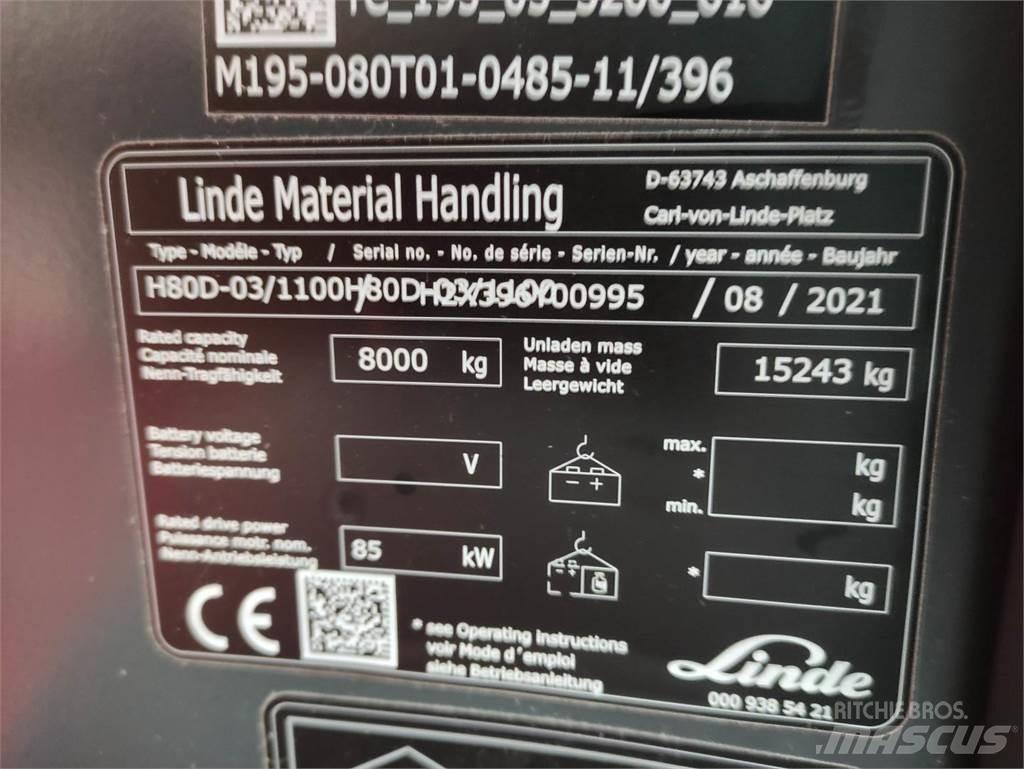 Linde H80D-1100-03-396 Dieselmotviktstruckar